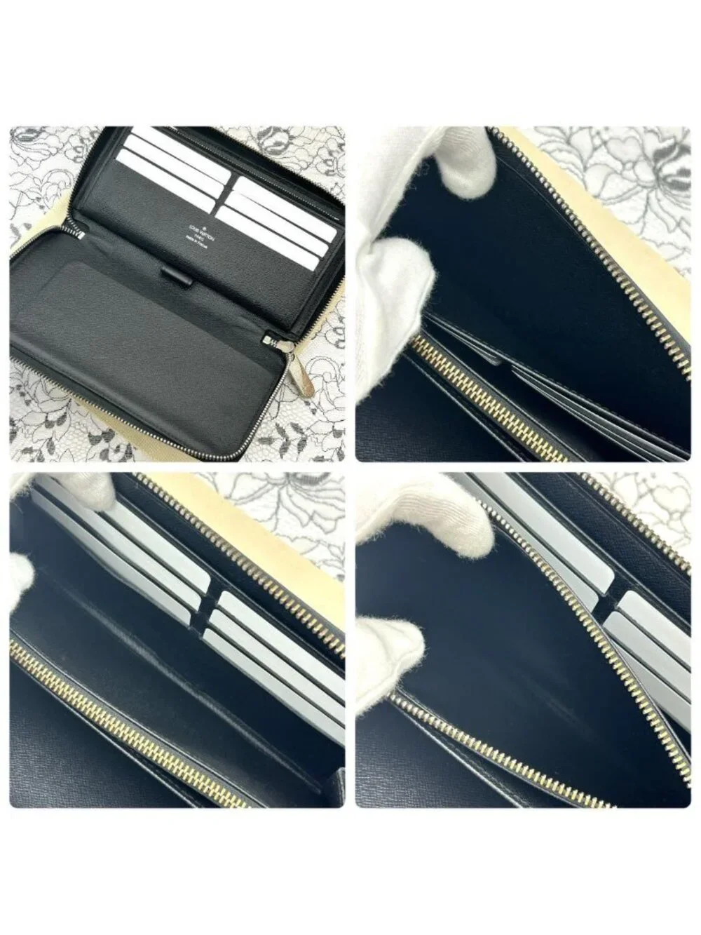 Louis Vuitton Epi Zippy Organizer Noir Wallet